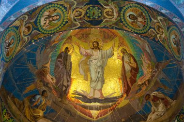 Rus chirch tavanda İsa ile mosainc