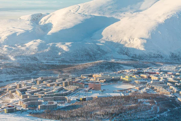Hibiny Soleadas Montañas Frías Temporada Esquí Nieve Kirovsk — Foto de Stock