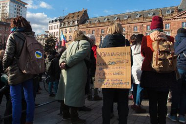 Strasbourg Ukrayna 'ya karşı, 26 Şubat 2022, Putin' e karşı, Kleber