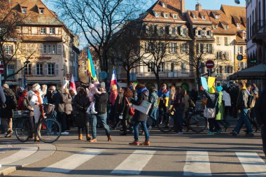Strasbourg Ukrayna 'ya karşı, 26 Şubat 2022, Putin' e karşı, Kleber