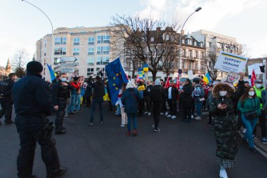 Rus Konsolosluğu, Ukrayna 'daki savaşa karşı Strasbourg, 26 Şubat 2022, Putin' e karşı, Kleber