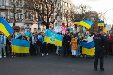 Rus Konsolosluğu, Ukrayna 'daki savaşa karşı Strasbourg, 26 Şubat 2022, Putin' e karşı, Kleber