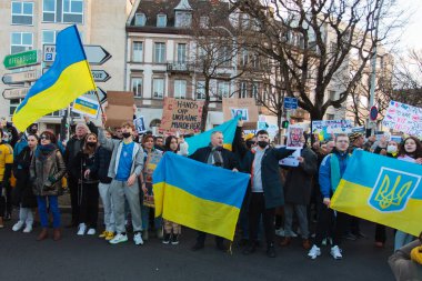 Rus Konsolosluğu, Ukrayna 'daki savaşa karşı Strasbourg, 26 Şubat 2022, Putin' e karşı, Kleber