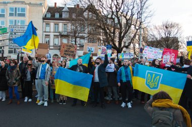 Rus Konsolosluğu, Ukrayna 'daki savaşa karşı Strasbourg, 26 Şubat 2022, Putin' e karşı, Kleber