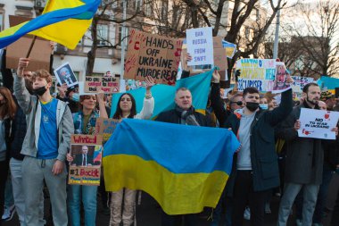 Rus Konsolosluğu, Ukrayna 'daki savaşa karşı Strasbourg, 26 Şubat 2022, Putin' e karşı, Kleber