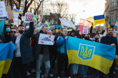 Rus Konsolosluğu, Ukrayna 'daki savaşa karşı Strasbourg, 26 Şubat 2022, Putin' e karşı, Kleber