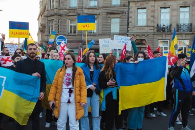 Rus Konsolosluğu, Ukrayna 'daki savaşa karşı Strasbourg, 26 Şubat 2022, Putin' e karşı, Kleber