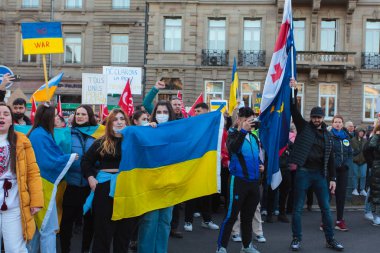 Rus Konsolosluğu, Ukrayna 'daki savaşa karşı Strasbourg, 26 Şubat 2022, Putin' e karşı, Kleber