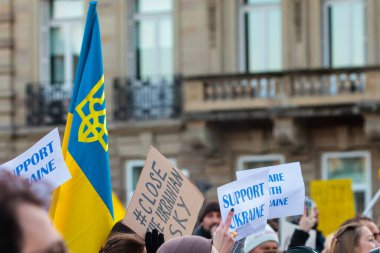 Rus Konsolosluğu, Ukrayna 'daki savaşa karşı Strasbourg, 26 Şubat 2022, Putin' e karşı, Kleber