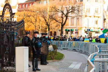 Rus Konsolosluğu, Ukrayna 'daki savaşa karşı Strasbourg, 26 Şubat 2022, Putin' e karşı, Kleber