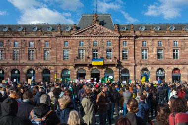 Strasbourg Ukrayna 'ya karşı, 26 Şubat 2022, Putin' e karşı, Kleber