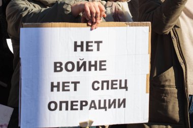 War in Ukraine, support with poster, Strasbourg, France