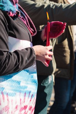 War in Ukraine, support with poster, Strasbourg, France