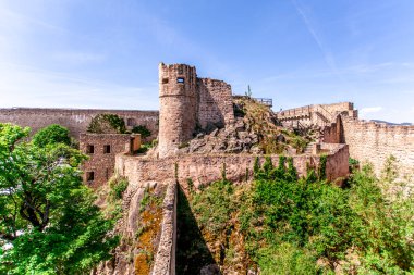 Hohlandsbourg, Wintzenheim town, Medieval Fortified castle, 1279, Fortress, France, Great East, Upper Rhine, Haute-Alsace Grand Est castle rock