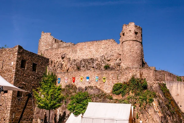 Hohlandsbourg, Wintzenheim town, Medieval Fortified castle, 1279, Fortress, France, Great East, Upper Rhine, Haute-Alsace Grand Est castle rock