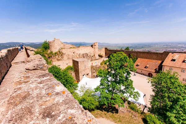 Hohlandsbourg, Wintzenheim town, Medieval Fortified castle, 1279, Fortress, France, Great East, Upper Rhine, Haute-Alsace Grand Est castle rock