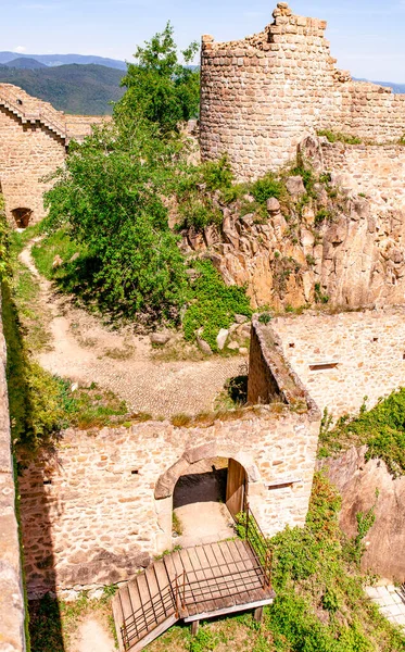 Hohlandsbourg, Wintzenheim town, Medieval Fortified castle, 1279, Fortress, France, Great East, Upper Rhine, Haute-Alsace Grand Est castle rock
