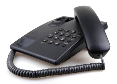 Beyaz arka plan üzerinde izole telefon