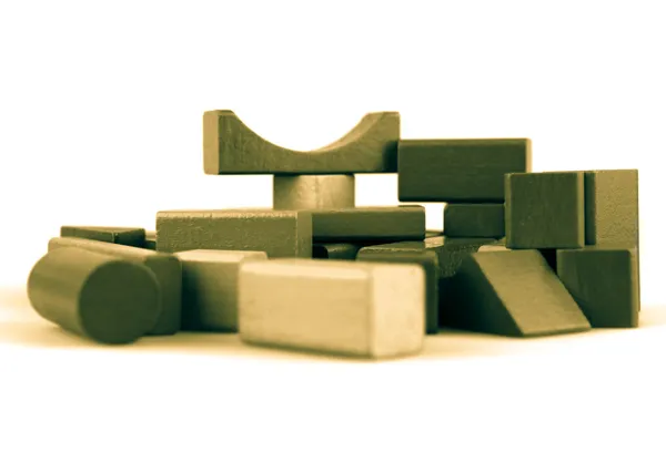 Wooden building blocks — Stock Photo, Image