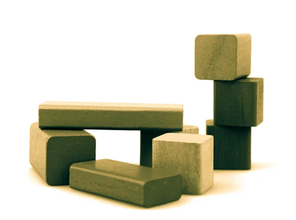 Wooden building blocks — Stock Photo, Image