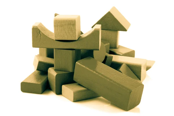 Wooden building blocks — Stock Photo, Image