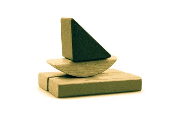 Dřevěné stavební bloky — Stock fotografie