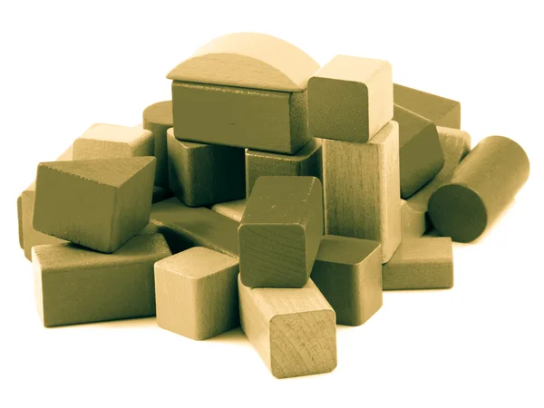 Wooden building blocks — Stock Photo, Image