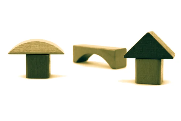 Wooden building blocks — Stock Photo, Image