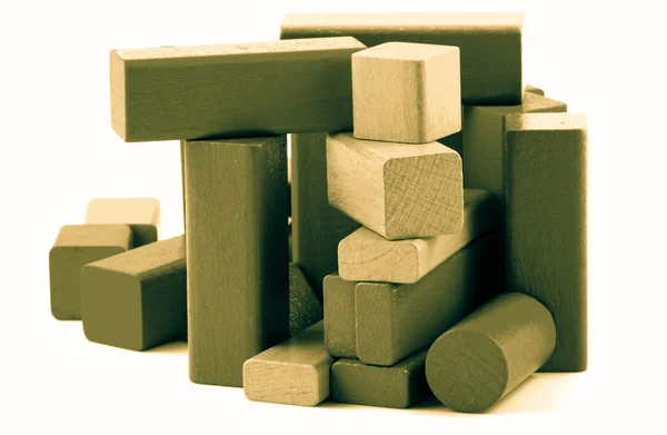 Blocos de construção de madeira — Fotografia de Stock