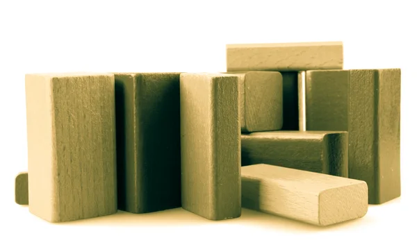 Blocos de construção de madeira — Fotografia de Stock
