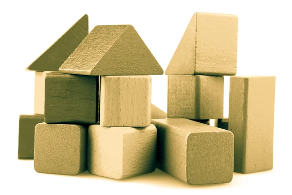 Wooden building blocks — Stock Photo, Image