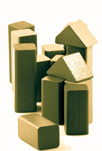 Wooden building blocks — Stock Photo, Image