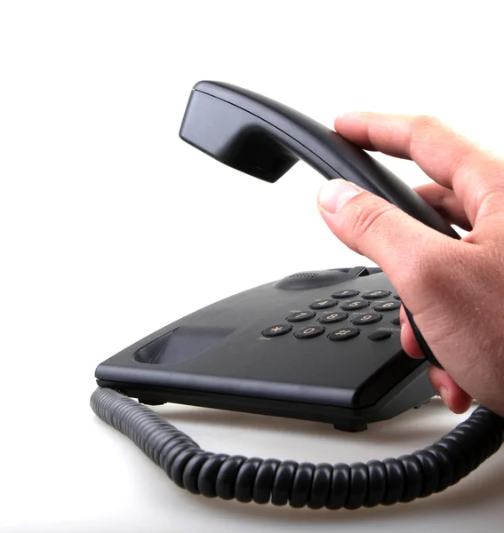 Telephone isolated over white background — Stock Photo, Image