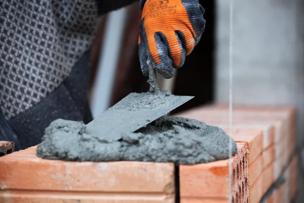 Construction mason worker bricklayer Stock Photo