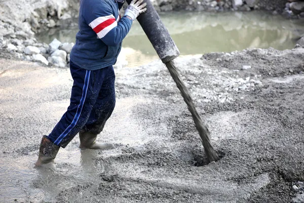 Betongießen — Stockfoto