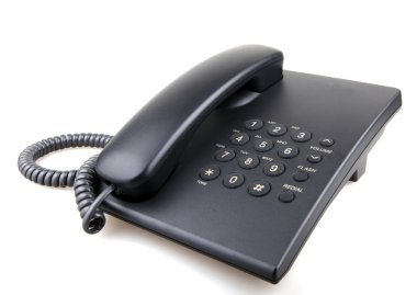 telefon üzerinde beyaz izole