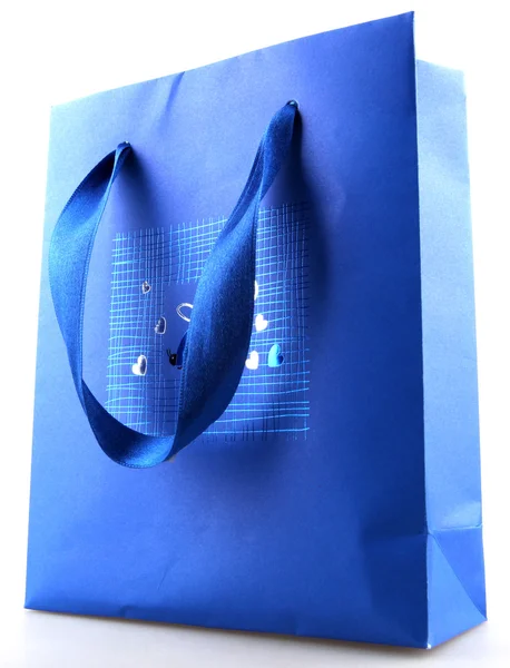 Papír bevásárló táskák fehér háttér — Stock Fotó