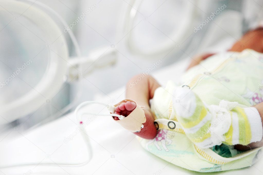 newborn baby in hospital.