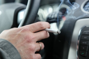 Ban smoking in all vehicles clipart