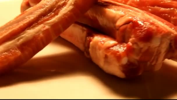 Chuletas de cerdo — Vídeos de Stock