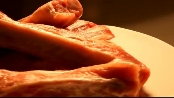 Pork chops — Stock Video