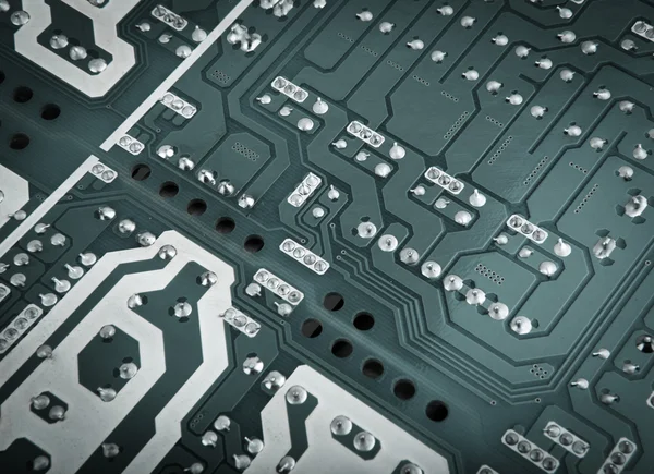 Circuit board from the computer close seup — стоковое фото