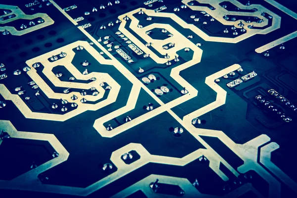 Close-up van de elektronische printplaat — Stockfoto