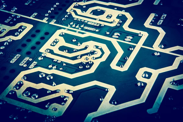 Primer plano de la placa de circuito electrónico — Foto de Stock