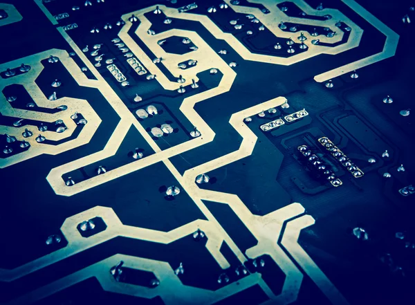 Primer plano de la placa de circuito electrónico — Foto de Stock