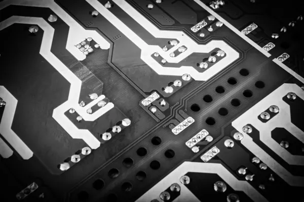 Primer plano de la placa de circuito electrónico —  Fotos de Stock