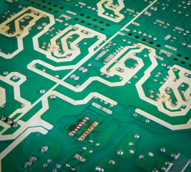 Elektronik devre kartına yakın çekim