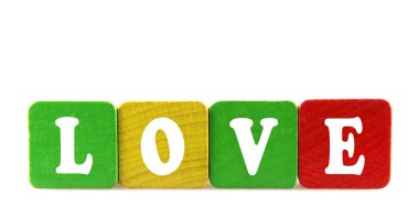 Ahşap yapı taşlarını izole metin