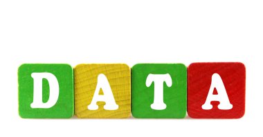 Ahşap yapı taşlarını izole metin