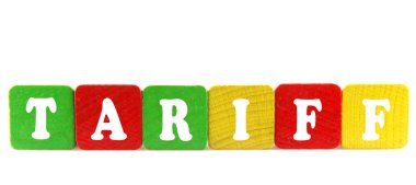 tarife - Ahşap yapı taşlarını izole metin